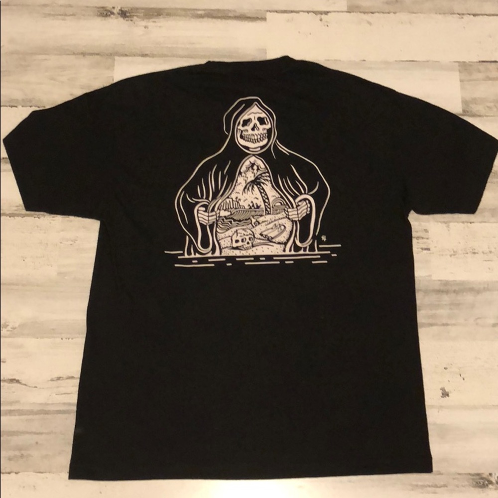 Sketchy Tank Black skull t shirt large